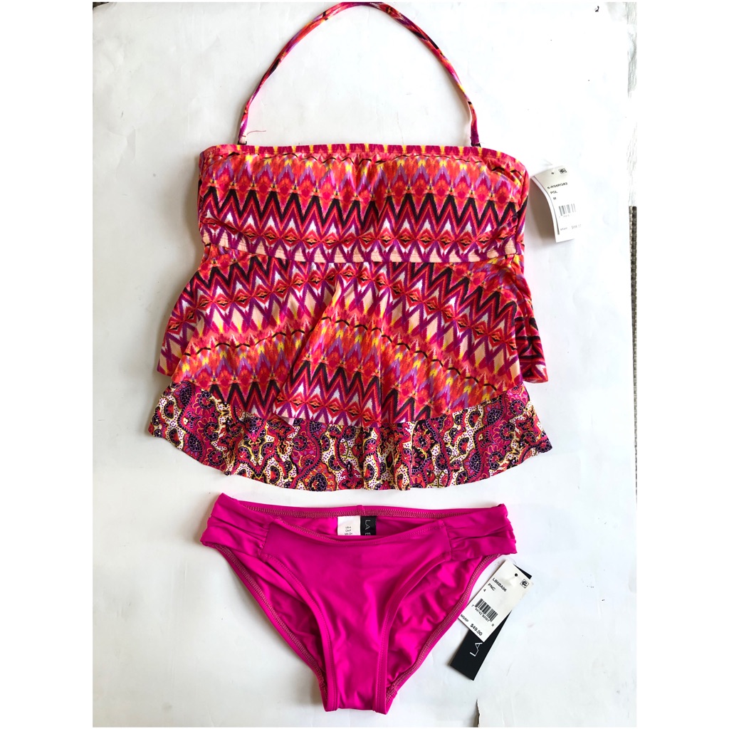 La Blanca Kenneth Cole Pink Tankini Bikini Swim